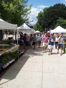 Madison, WI Farmer's Market, currently the largest outdoor market in the USA